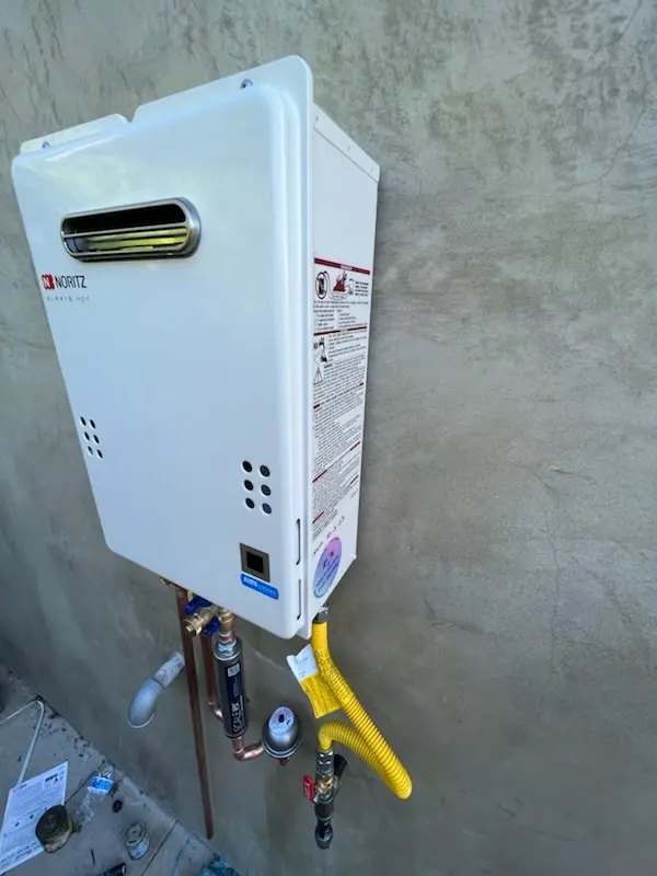 Tankless water heater installation for Leopard Farms homes